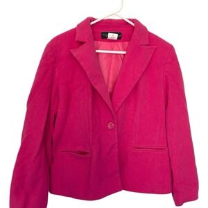Vintage Harve‎ Bernard 12 Pink Blazer Jacket Wool/Cashmere Blend Barbie Core